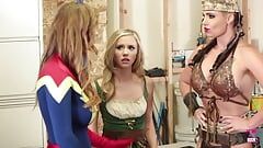 Another Three Superhero Gay Girls Who Enjoyed Kissing and Eating Each Others Pussies
