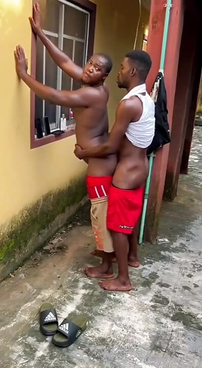 Fucking Outside the House Two Ebony Black