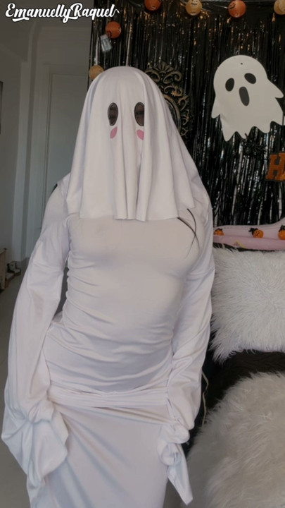 HOT HALLOWEEN Sexy Female Phantom EMANUELLY RAQUEL POV BLOWJOB