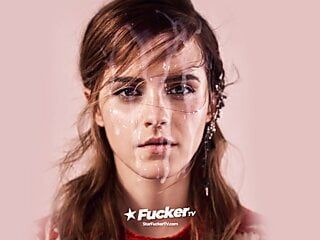 Emma Watson klaarkomen in het gezicht (fantasie)