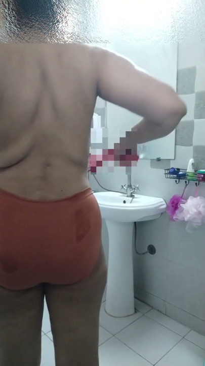 Indian Mom Shower Striptease | Clip 1