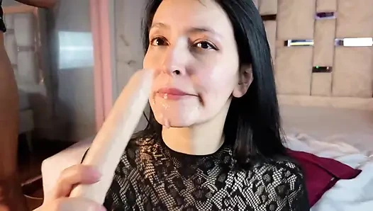 Sloppy Dildo Play: Leaving my face soaked until dripping