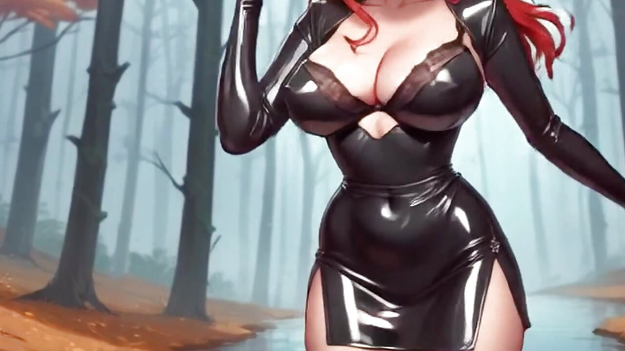 Sexy Big Tits Bouncing and Teasing! Latex Outfits Try on