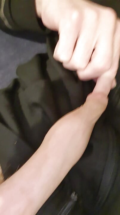 Stretching My Big Uncut Cock