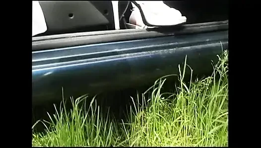 Hottest Car Sex for a Brunette Slutty Whore