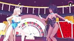 Karin & Asuna - Sexy Bunny Suit Dancing (Hentai)