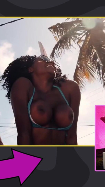 Must-share moment from "Popertane, owner of the hottest ass in Brazil, licks the pussy of a naughty young woman on a TV show!"