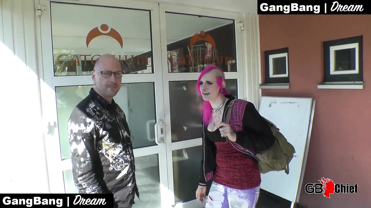 Trashy Punk-slut Gets Fucked Raw and Pissed on at Creampie Gangbang