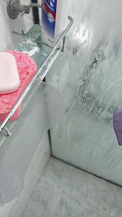 A Horny Young Man Cums in the Shower