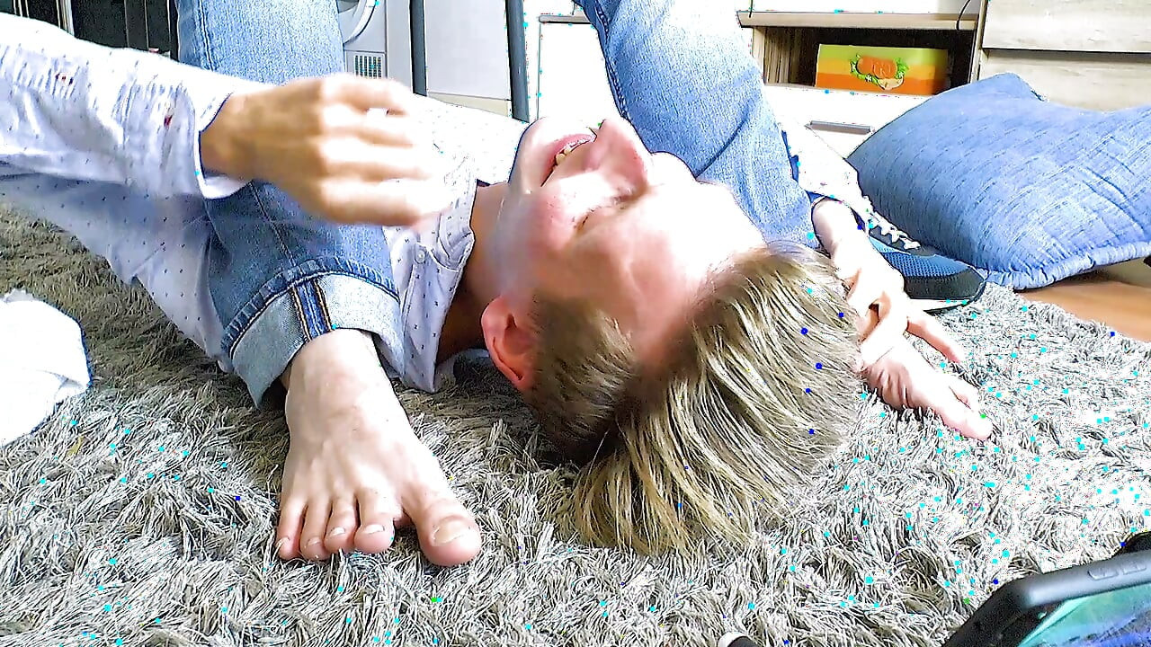 Playful Dominance: Guy Romes Commands Bazz to Worship and Tickle His Soles