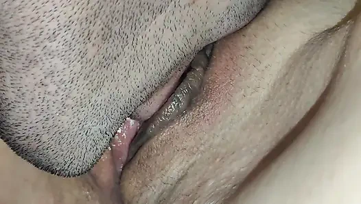 My husband eats my vagina. I already peed)