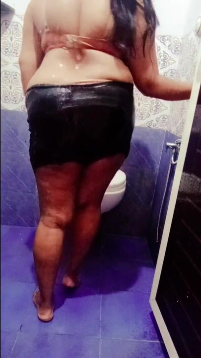 Captivating moment from "Indian Big Boobs Step Sister Arya in Bathroom"