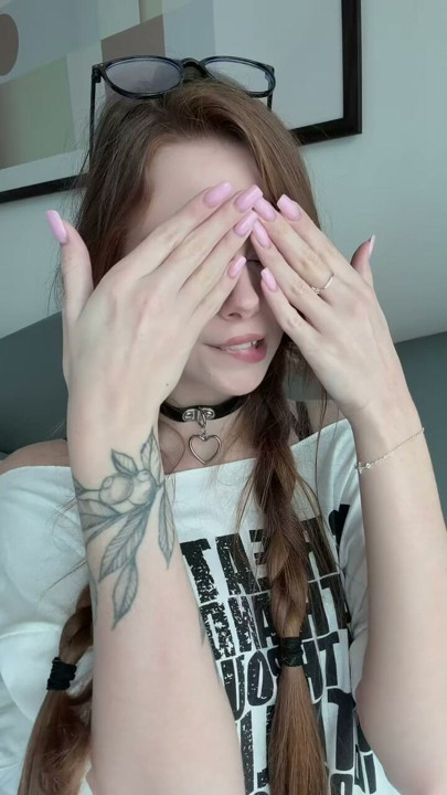 Catching your eye with a playful little reveal from behind my hands
