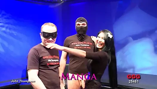Tattooed Brunette Gets Gangbanged Hard and Covered in Multiple Cumshots