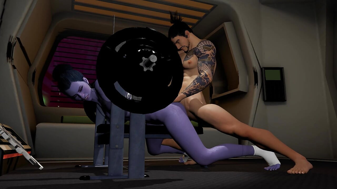 Hanzo Pounding Widowmaker's Ass Hard in the Gym - Overwatch Parody