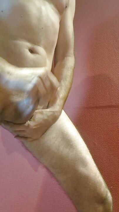 Jerking my cock in the bathroom