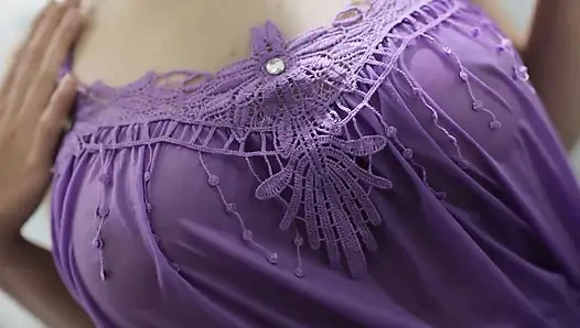 Curvy Indian Girl Massive Ass Oiled Massage to Doggy Style in Satin