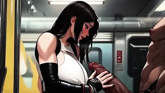 Tifa's Titties Demand Attention On The Midgar Train