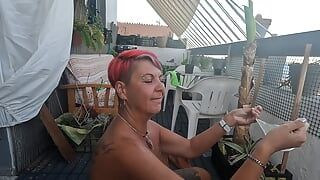 Swallowing Cum & Piss Cock-tail From a Condom