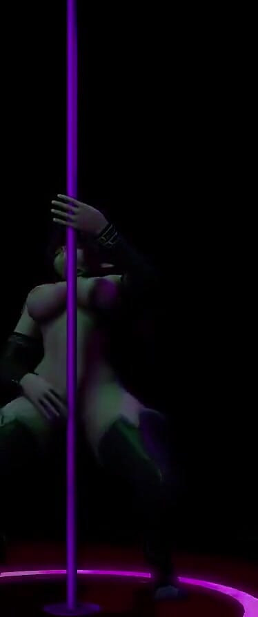 Red Hot Succubus Demon Girl Pole Dancing - 3D Porn
