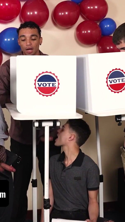 Cute Bottom Takes a Big White Election Night Erection - SayUncle ft. Amone Bane & BabyBear | Clip 1