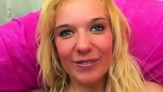 Blonde Sucks Cock Deep Then Takes Thick Facial