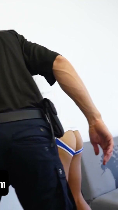 Thick Asian Boy Luke Truong Caught And Disciplined By Officer Johnny Ford For Stealing - Young Perps | Clip 1