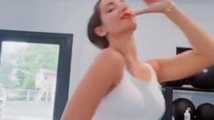 Frankie Bridge sexy dancing in white top on TikTok