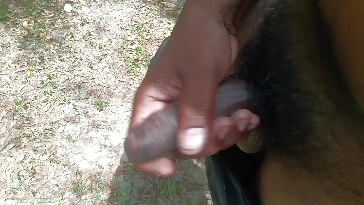 Mastrubation in the forest riskyyboy take risk
