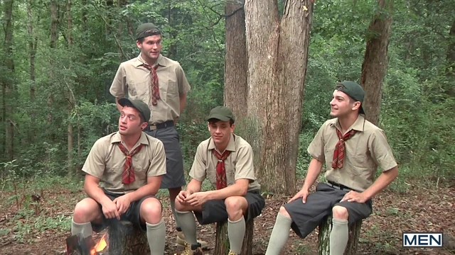 TWINKPOP - A Group Of Scouts Meets In The Middle Of The Woods To Have An Orgy With Their Scout Leader