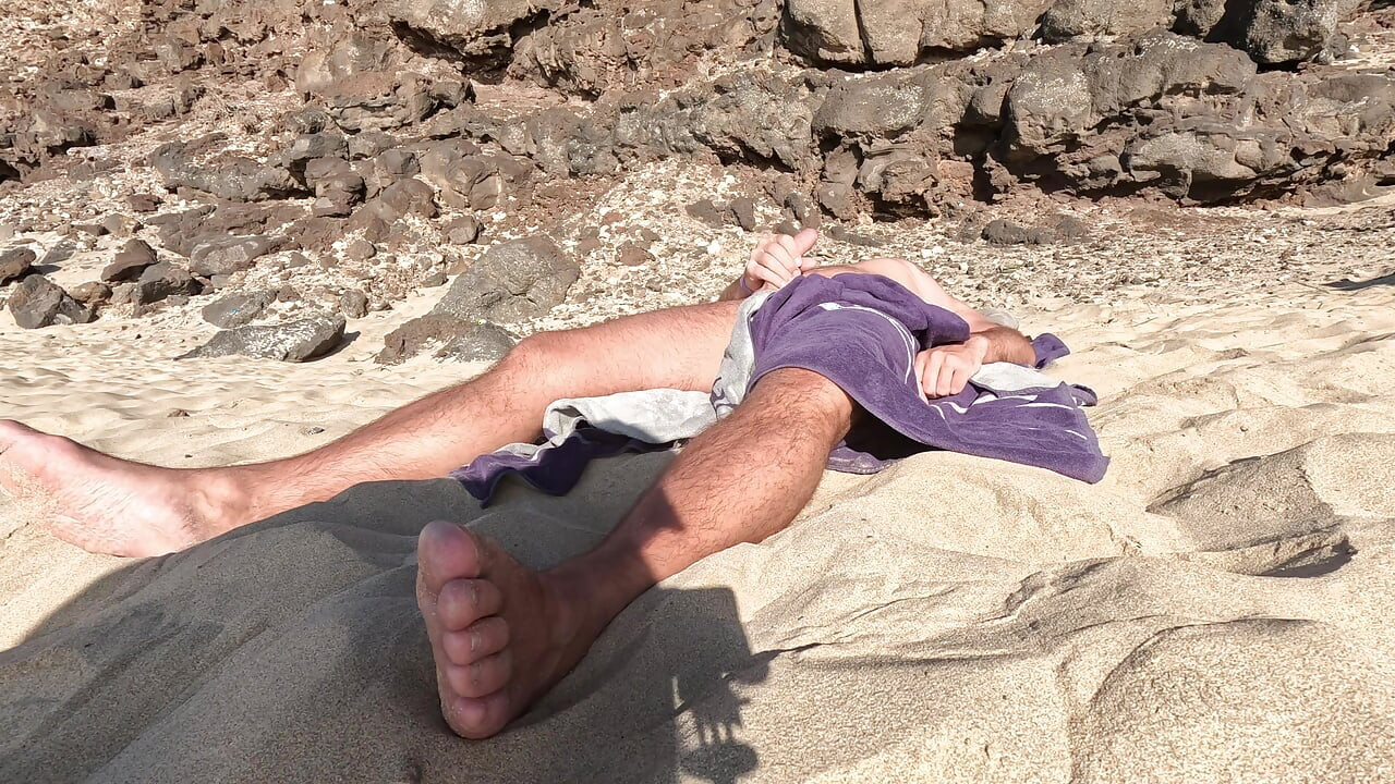 Towel Secret - I Helped Him Cum Under the Beach Towel