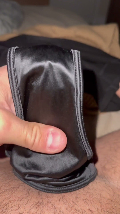 Creaming my nurses satin panties | Clip 1