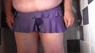 Wetting panties and skirt