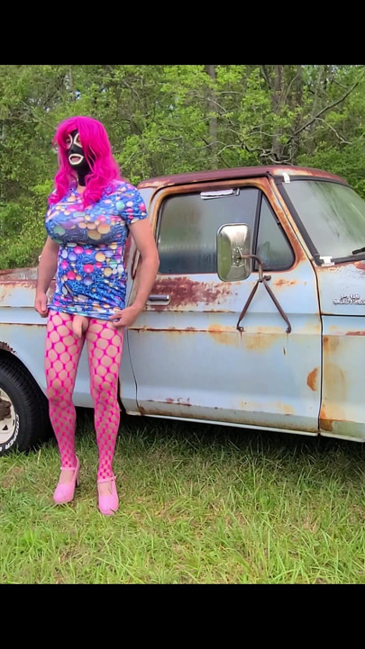 Giant Fake Tits Crossdresser Bts Photo Shoot Masturbation