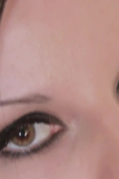 Horny girl pushes a massive dildo into her tight cunt