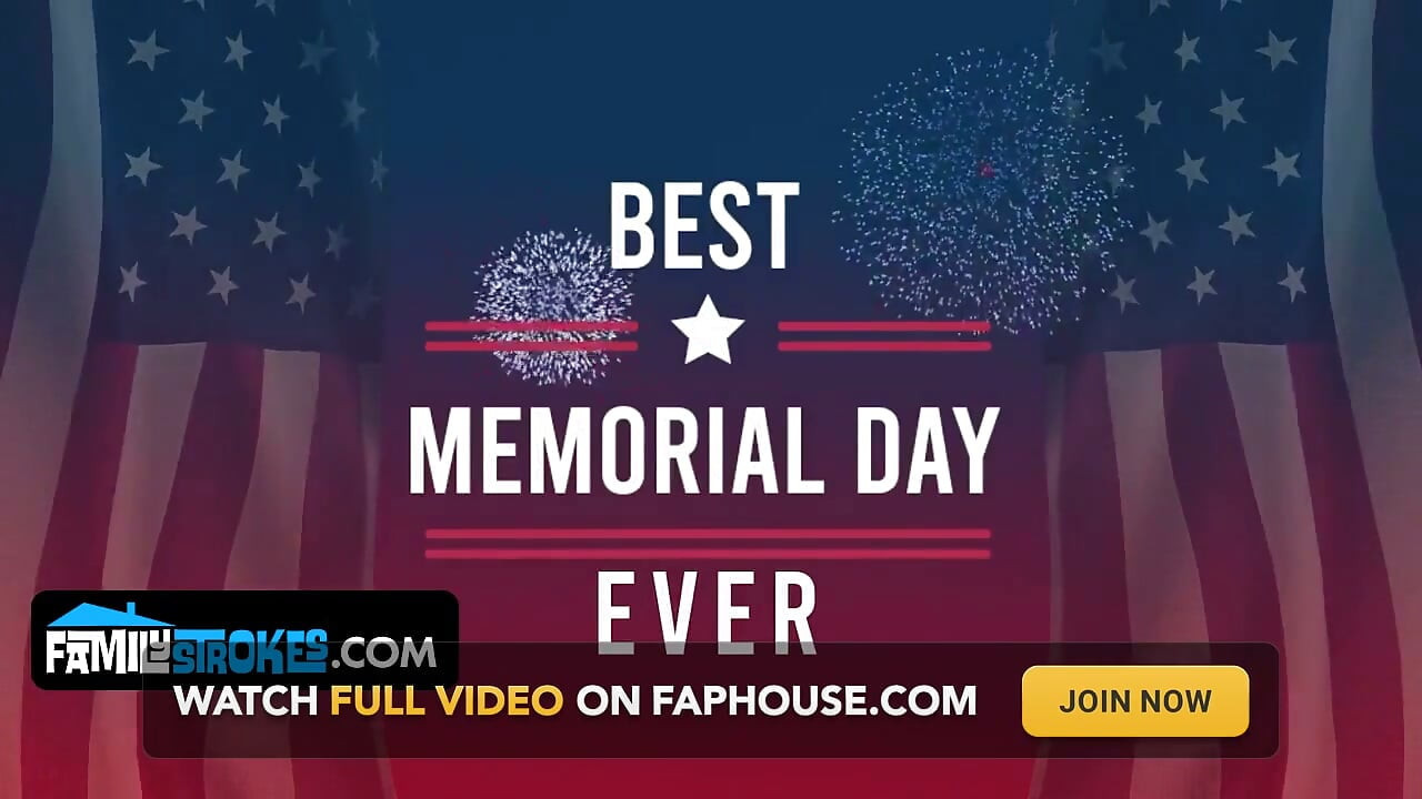 Jazmin's Ex-gf Skye Rides Stepbro's Cock Behind Her Back at Memorial Day Bbq