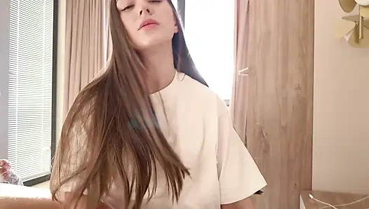 Stepbrother Woke Up With Hard Dick Pushing Up Big Ass Step Sister and He Couldn't Resist to Fuck Her