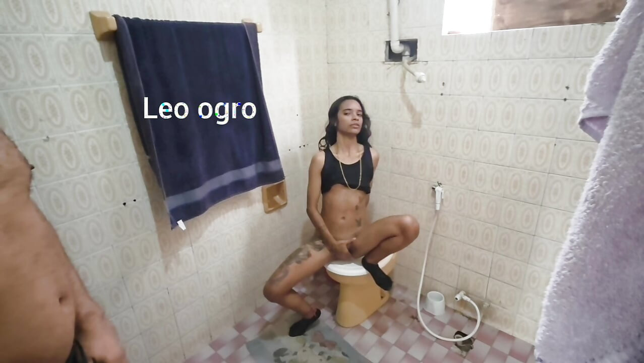 Bathroom sex with Jasmine Santanna 100% anal