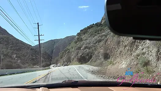 Beach Day Fun with Selena: Barefoot Sand & Shells, Then Roadside Sloppy Blowjob!