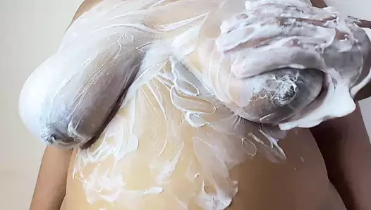 Neighbor Aunty Orgasms Many Times, When i give her Sensual Boobs Massage...