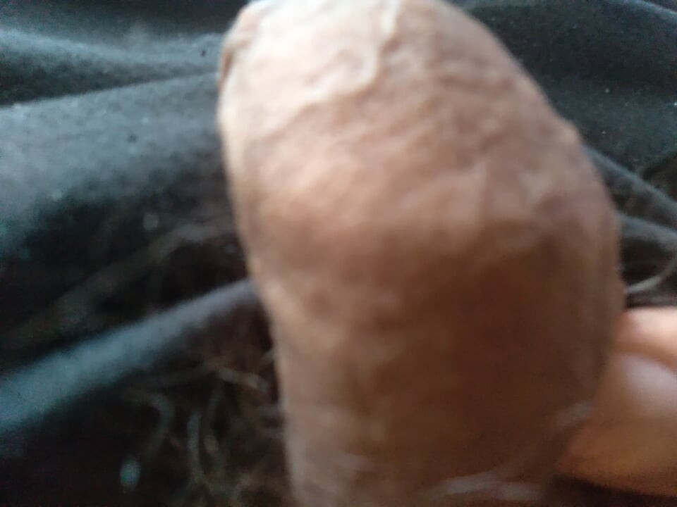 Dick sweats from the heat in the afternoon