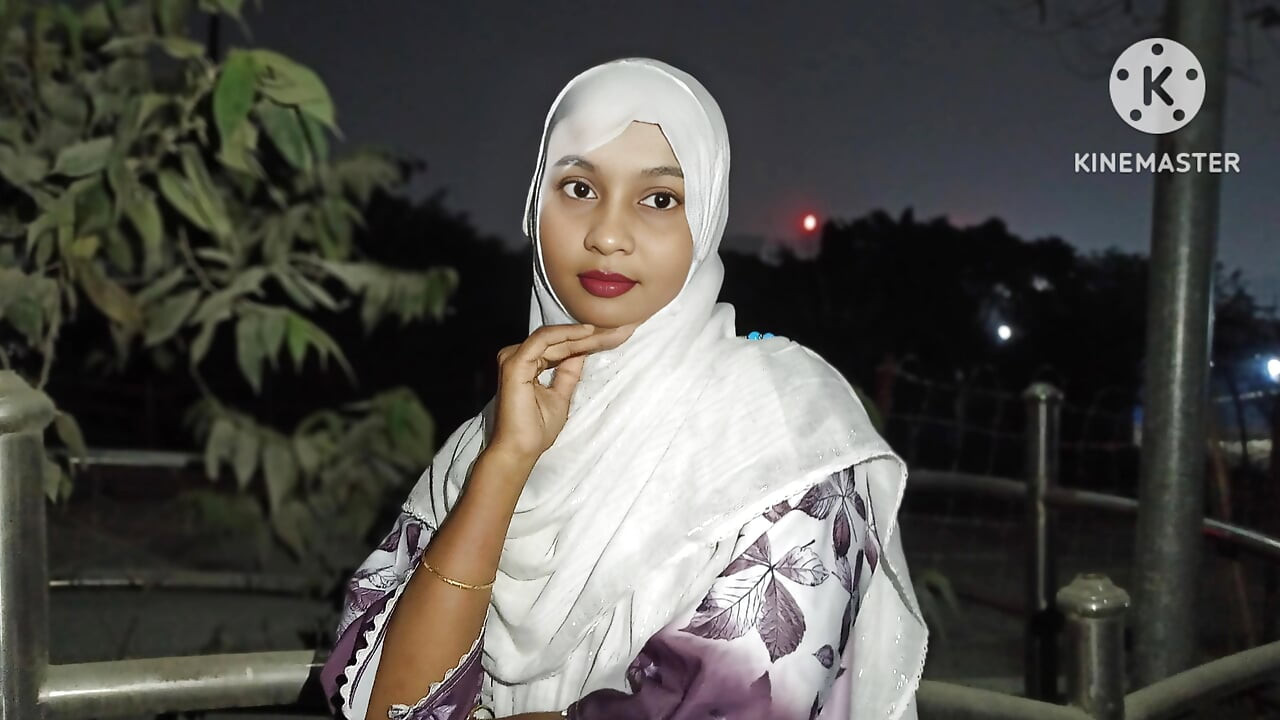 Utomhus Dhaka nattgata vaknar båda tillsammans romantik vackert rum bra förhållande med svåger