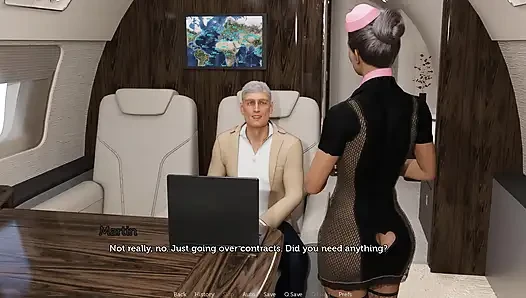 Tacos: Stewardess betrügt ihren ehemann mit dem Piloten und ihrem Chef muschi Doppelpenetration und Creampie im Flugzeug - episode 59