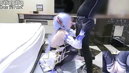 Office Lady Baker Weekend Cosplayer Ganyu Themed Hardcore Sex Climax