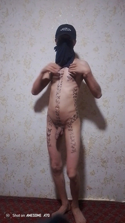 Femboy with tattoos