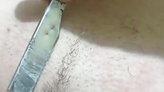 Waxing my vagina and then fucking hard and rich