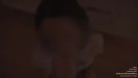Spät in der nacht blowjob nach der party kam auf die zunge