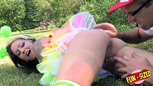 FunSize Teens - A Petite Cosplaying as a Pokemon is Fucked Outdoor
