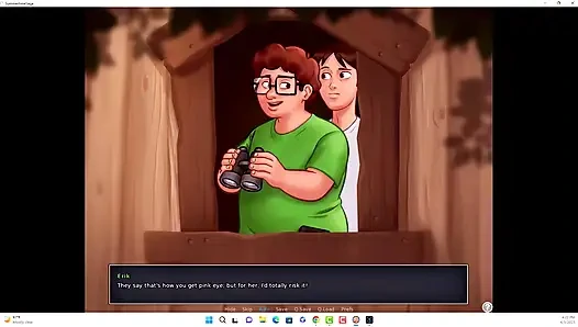 Summertime saga - Johannes and Erik watched Iwanka, Iwanka gave Johannes a blow job on camera