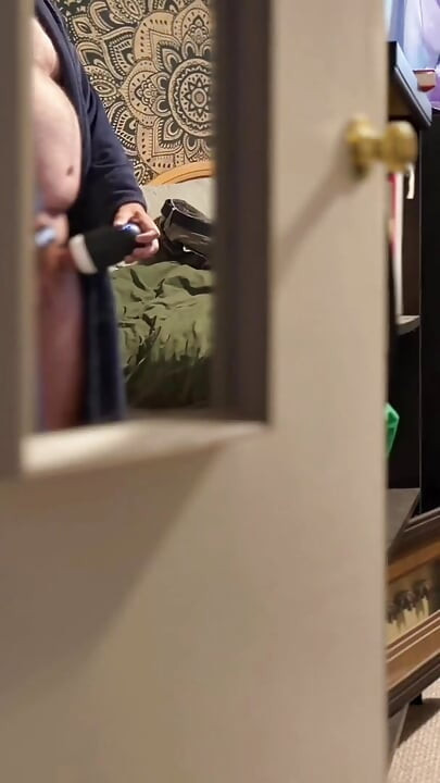 Caught him watching porn using his toy